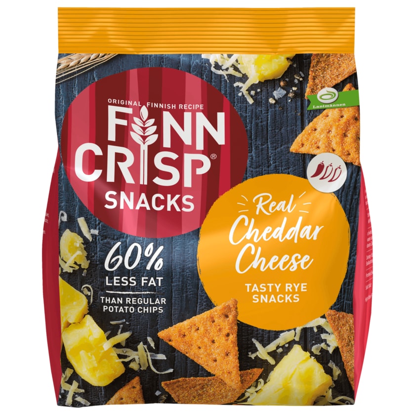 Finn Crisp Snacks Real Cheddar Cheese Tasty Rye Snacks 150g